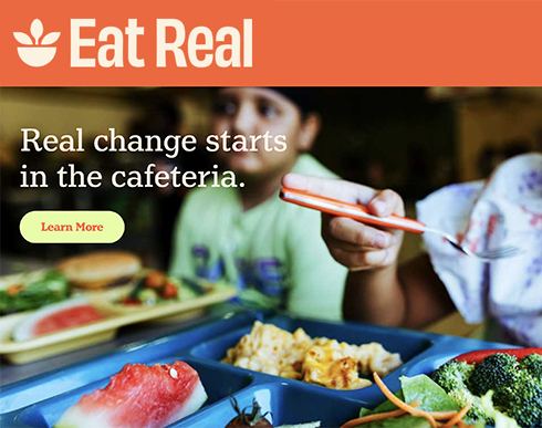 eat real logo and tagline